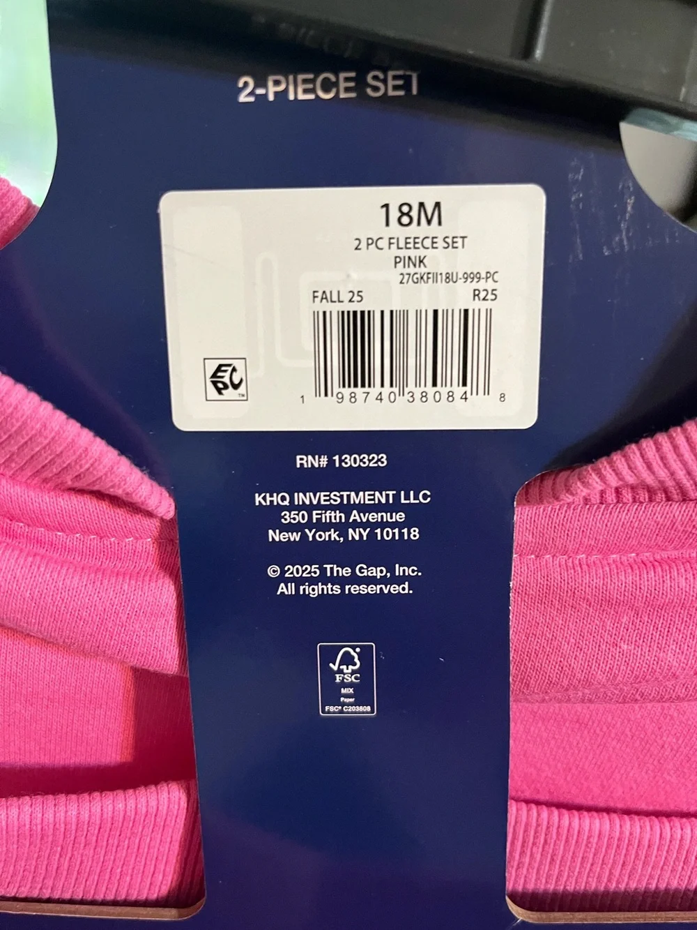 NWT size 18 Month Gap 2 Piece Jogger Set